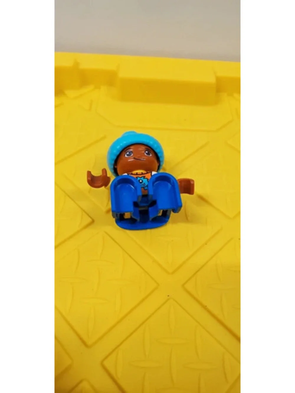 Lego Duplo Figure Child Blue Beanie Hat Monster Shirt Toddler Figure